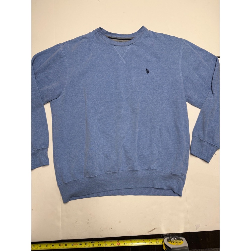 US Polo Assn Mens XL Luxury Feel Crewneck Sweatshirt Blue Heather 118643Y3